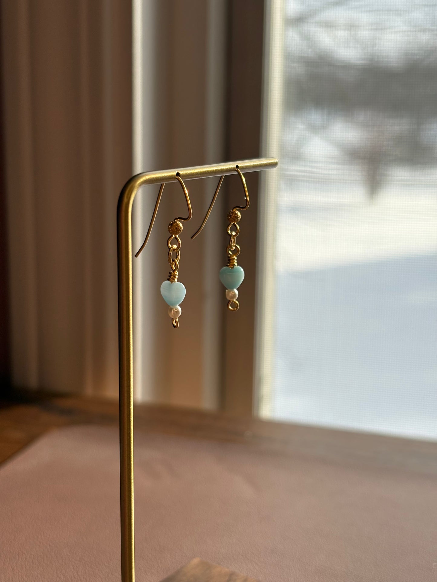 Heart Drop Earrings