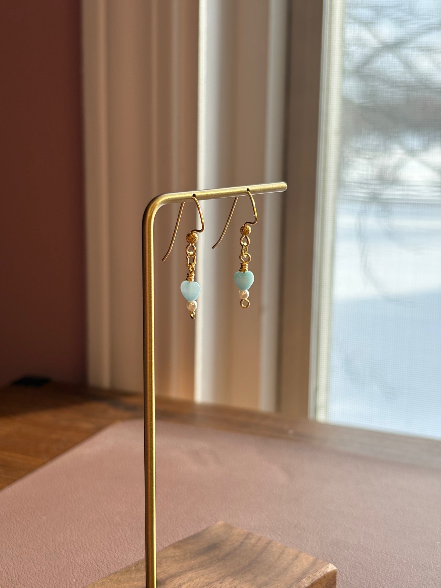 Heart Drop Earrings